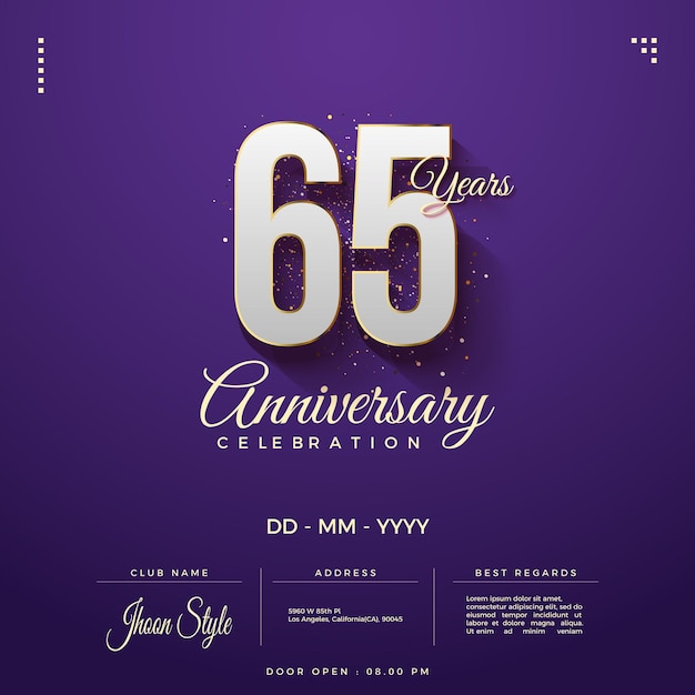 fête pour le 65e anniversaire.