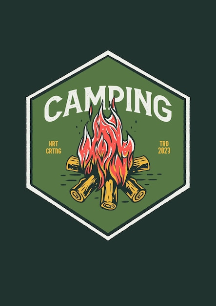 Le Feu De Camping Est Rouge.