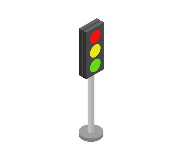 feu de circulation isométrique
