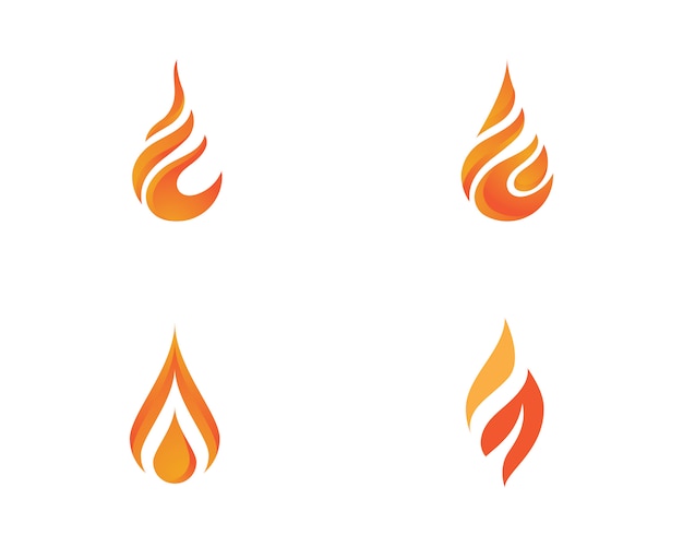 Feu Flamme Logo Logo Modèle