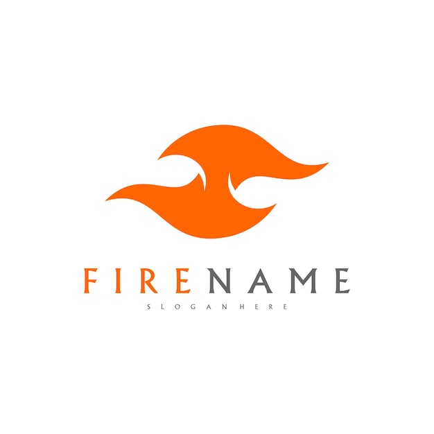 Feu Flammes Feu Logo Design Inspiration Icônes Vectorielles