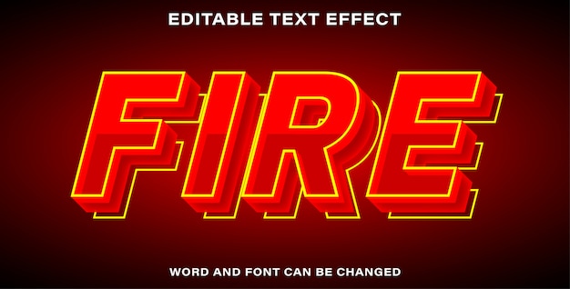 Feu De Style D'effet De Texte Modifiable