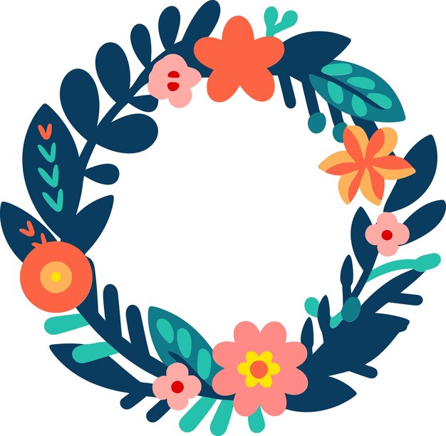 Le feuillage vectoriel, la joie, les couronnes ornementales, les délices vectorielles florales, la couronne mélangée.