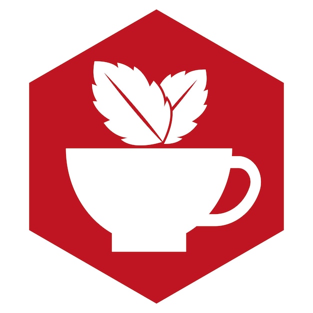 Vecteur feuille blanche et logo tasse