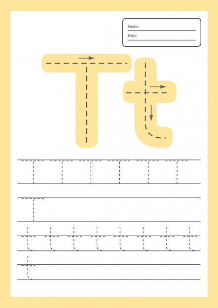 Feuille De Calcul Des Lettres De Trace