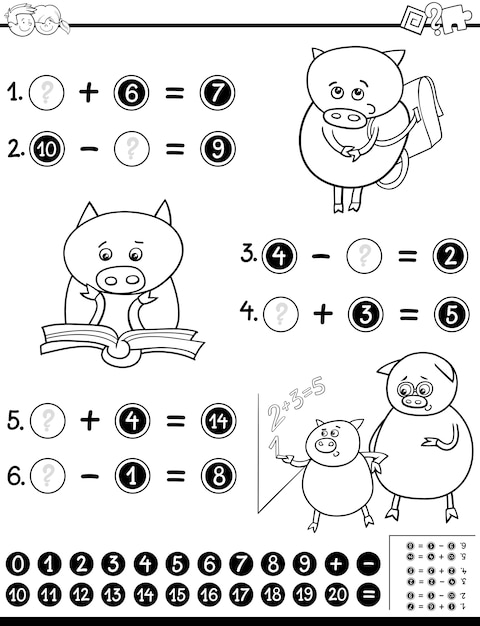 Feuille De Calcul Mathématique Pour La Coloration