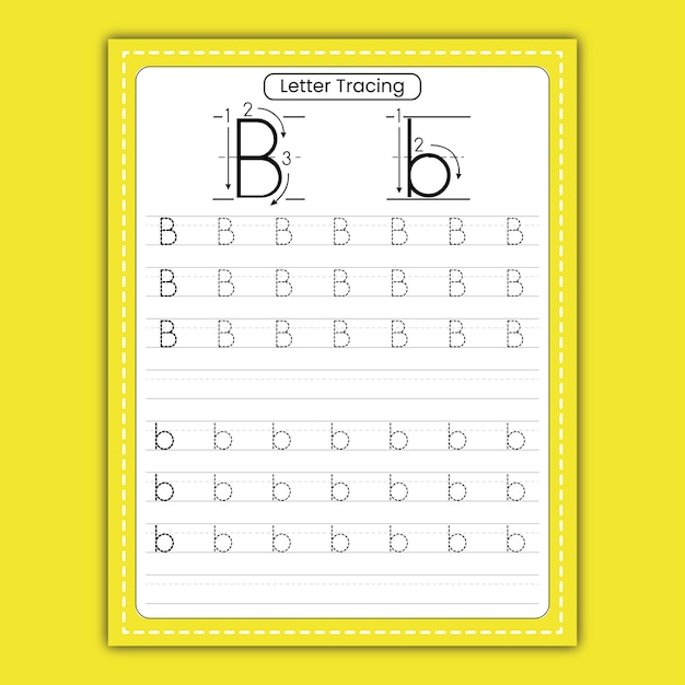 Feuille de calcul de traçage alphabétique