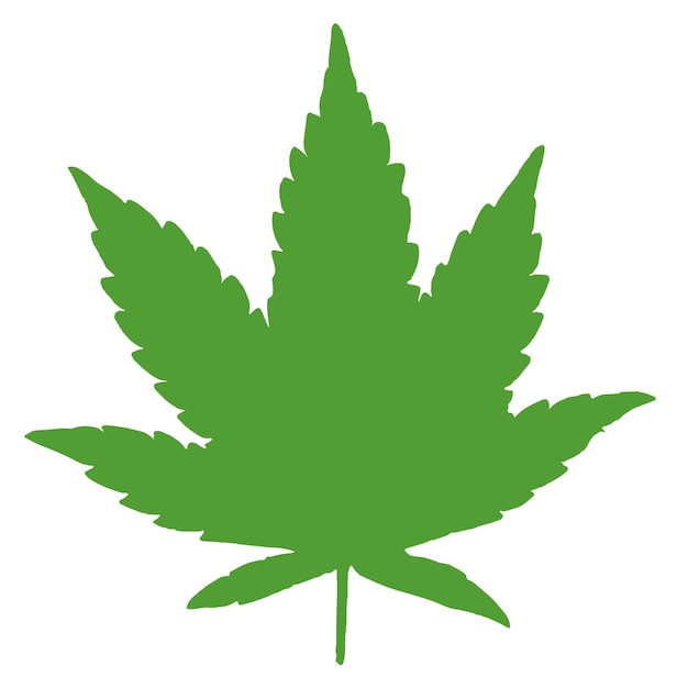 Feuille de cannabis dans un style plat