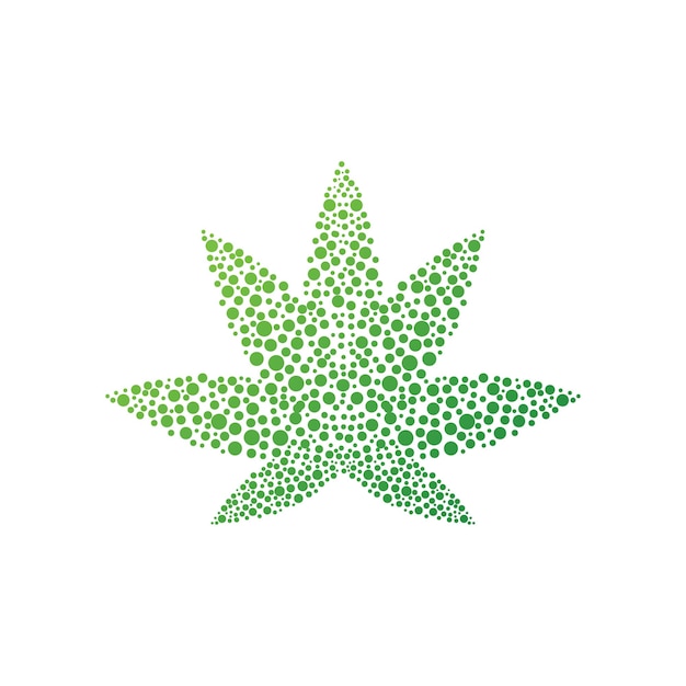 feuille de cannabis tech design logo vecteur