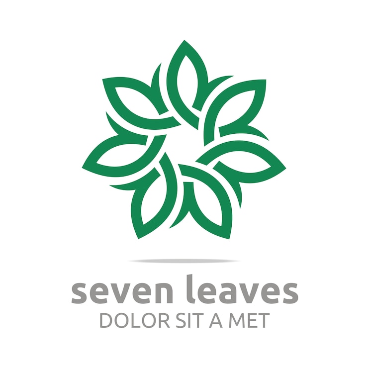 Vecteur feuille avec écologie naturelle résumé logo