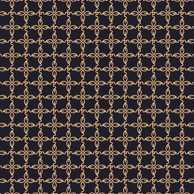 Feuille de fleur abstraite dorée vecteur ornemental motif floral sans couture premium pour la conception d'arrière-plan