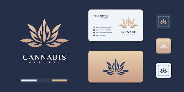 Feuille D'inspiration De Conception De Logo De Marijuana.