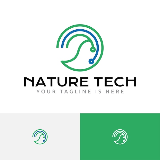 Feuille Nature écologie Environnement Cercle Technologie Style Logo