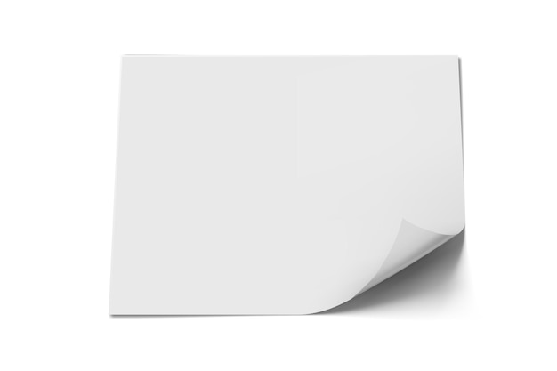 Vecteur feuille de papier a4 blanc clair avec ombre