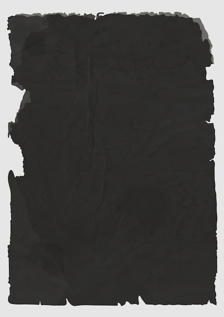 Feuille De Papier Déchiré Noir