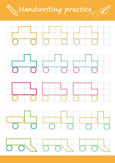 Vecteur feuille de travail en cercle pour les enfants d'âge préscolaire et de maternelle pour les activités éducatives dans un format imprimable