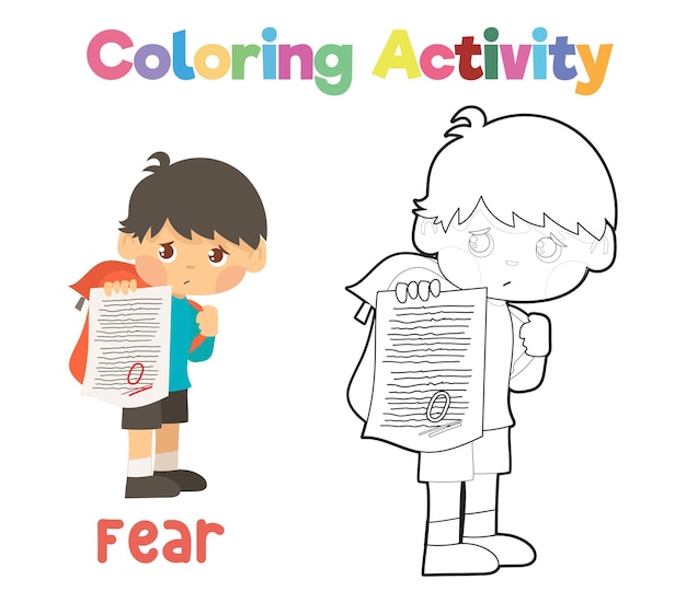 Vecteur feuille de travail de coloriage éducative imprimable activité de coloriage pour les enfants fichier vectoriel