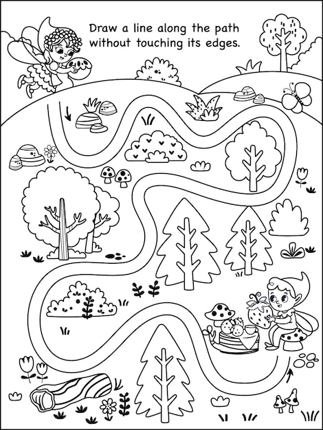 Feuille De Travail En Noir Et Blanc Pratique Du Couronnement De La Main Des Yeux Pour Les Petits Enfants