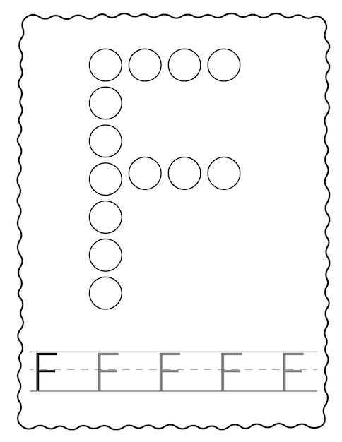 Feuille De Travail De Traçage De L'alphabet Du Marqueur De Points