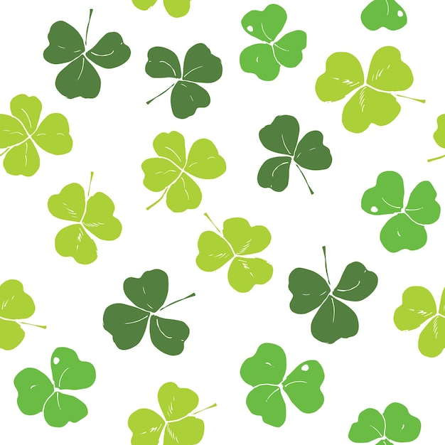 Feuille De Trèfle Transparente Motif Shamrock Chanceux Illustration Vectorielle