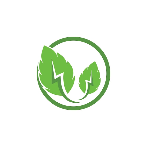 Feuille verte écologie nature élément vecteur icône du design vert