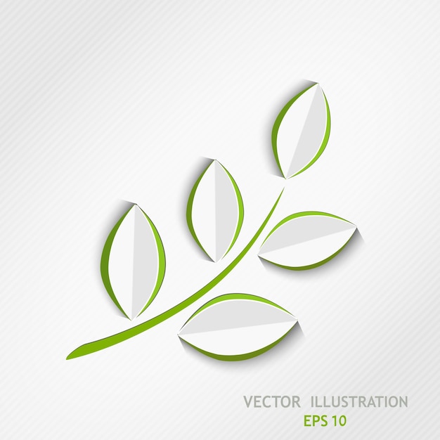 Vecteur feuille verte. illustration