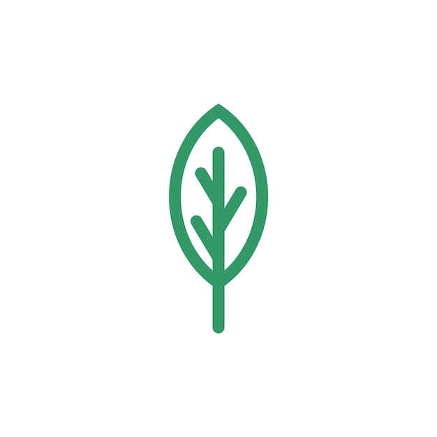 Feuille Verte Logo Modèle Illustration Conception Vecteur Eps 10
