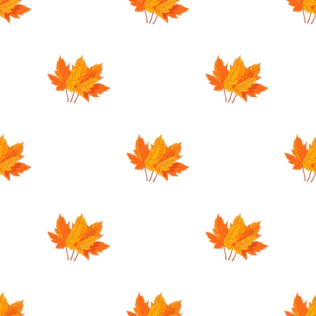 Feuilles D'automne Motif Texture D'arrière-plan Transparente Répétition Du Papier Peint Vecteur Géométrique