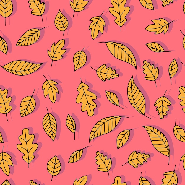 Vecteur feuilles d'automne vecteur fond de motif sans couture pour les tissus imprime l'emballage et les cartes postales