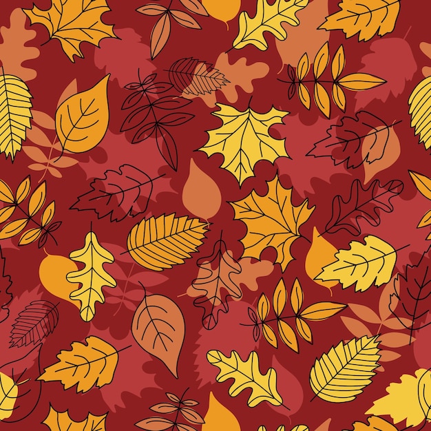 Feuilles De Jeu De Motifs D'automne