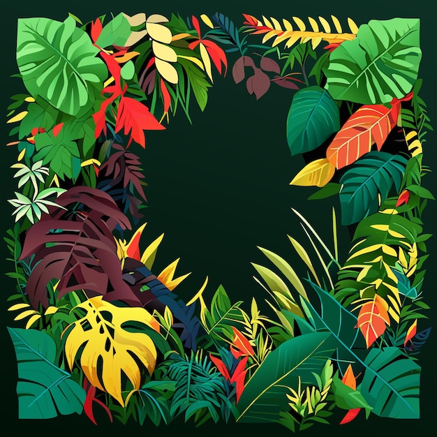 Feuilles de palmier tropical motif fond vert monstera feuillage décoration design