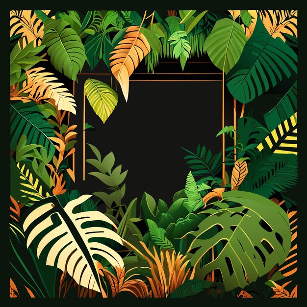 Vecteur feuilles de palmier tropical motif fond vert monstera feuillage décoration design