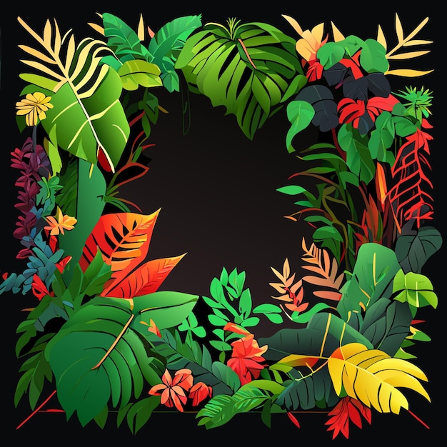 Vecteur feuilles de palmier tropical motif fond vert monstera feuillage décoration design