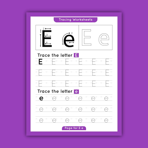 Vecteur feuilles de travail de traçage des lettres pour les enfants d'âge préscolaire de a à z