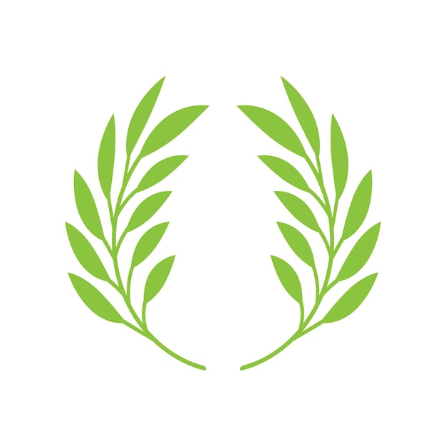 Vecteur feuilles vertes botanical logo vector and symbol design
