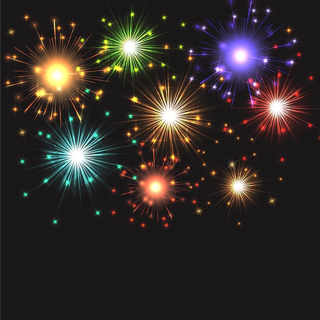 Feux d'artifice éclatant