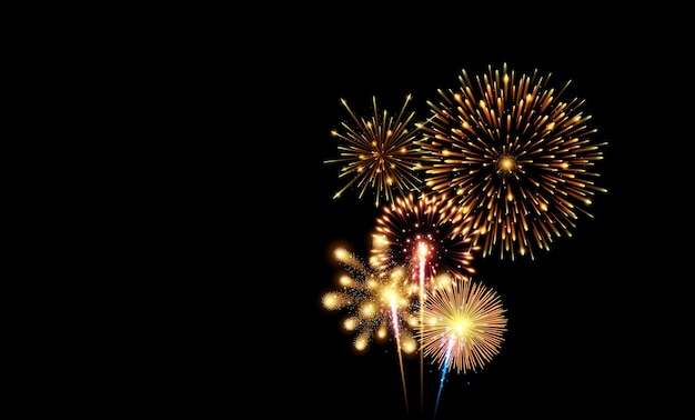 feux d'artifice et effet de lumière design vecteur eps