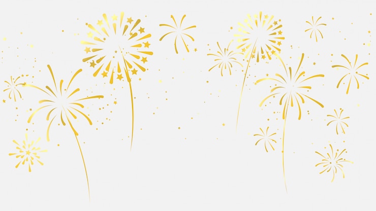 Vecteur feux d'artifice d'or