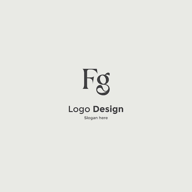 Fg image vectorielle de la conception initiale du logo