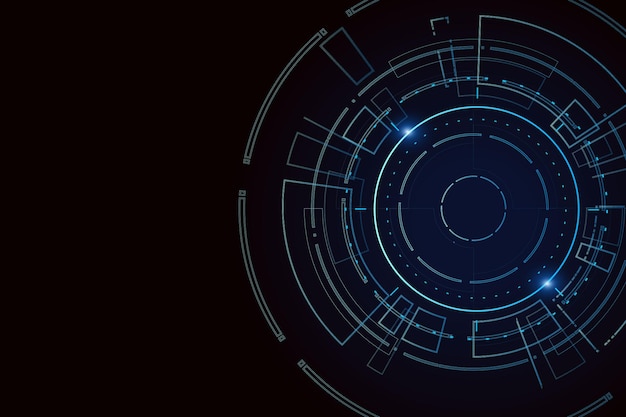 Fi interface utilisateur futuriste HUD technologie arrière-plan abstrait illustration vectorielle