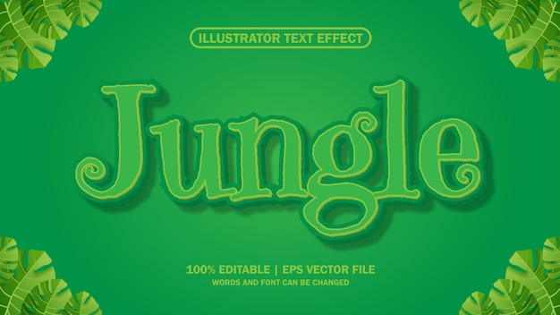 Fichier Eps Effet Texte Jungle Premium