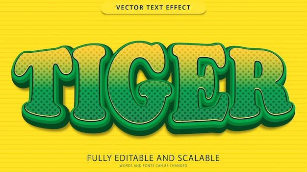 Fichier Eps Modifiable Effet De Texte Tigre