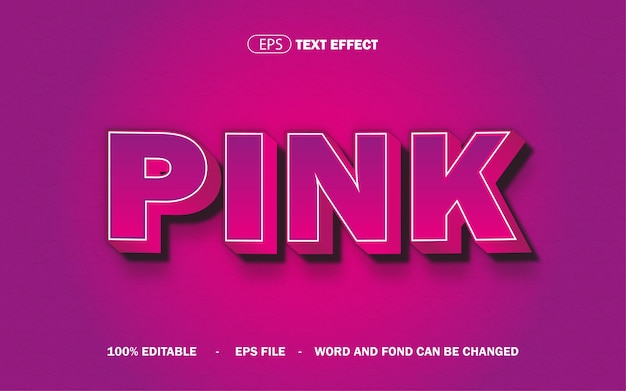 Le fichier EPS modifiable pour l'effet de texte rose