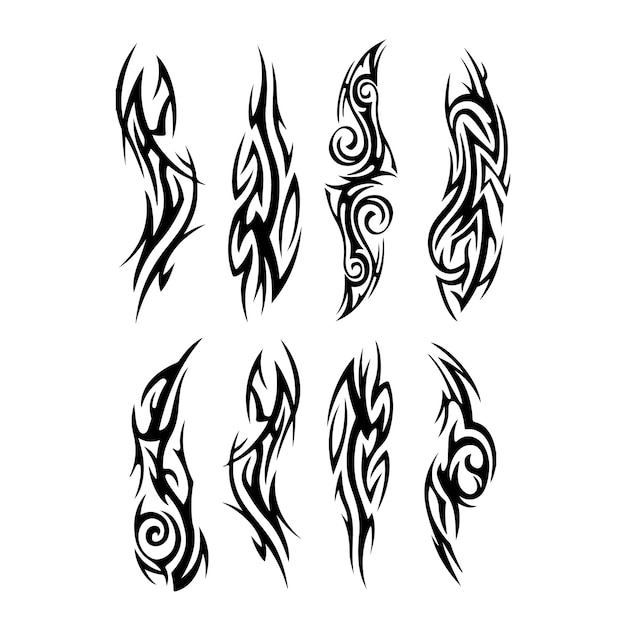 Fichier Vectoriel De Collection De Conception De Tatouage Tribal