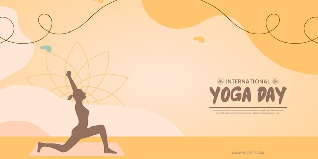 Fichier Vectoriel De Conception De Bannière De Jour International De Yoga