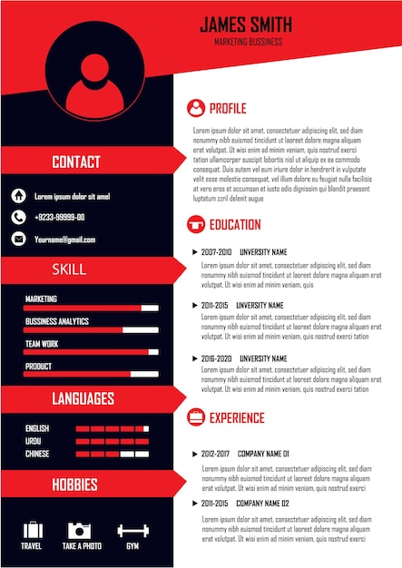 Vecteur fichier vectoriel de conception de cv