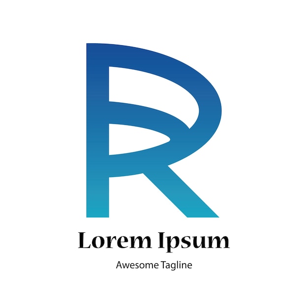 Fichier vectoriel de conception du logo de la lettre R