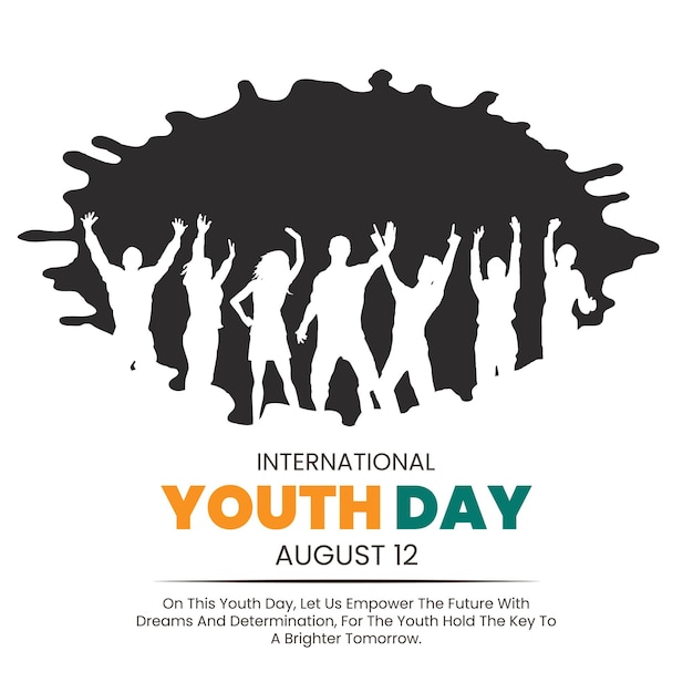 Vecteur fichier vectoriel de conception de poste de la journée internationale de la jeunesse