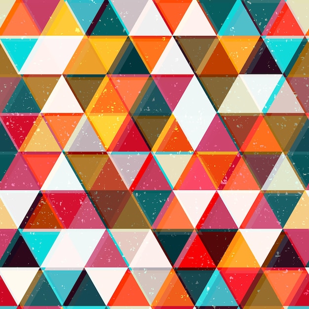 Fichier vectoriel eps 10 de modèle sans couture de triangles colorés