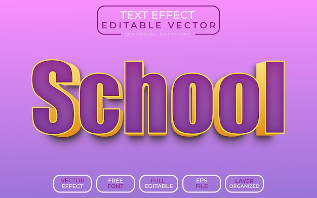 Fichier Vectoriel Eps D'effet De Texte 3d Scolaire